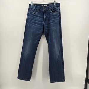 BKE Jake Bootcut Jeans Mens 31x30 Dark Wash Stretch Denim Buckle